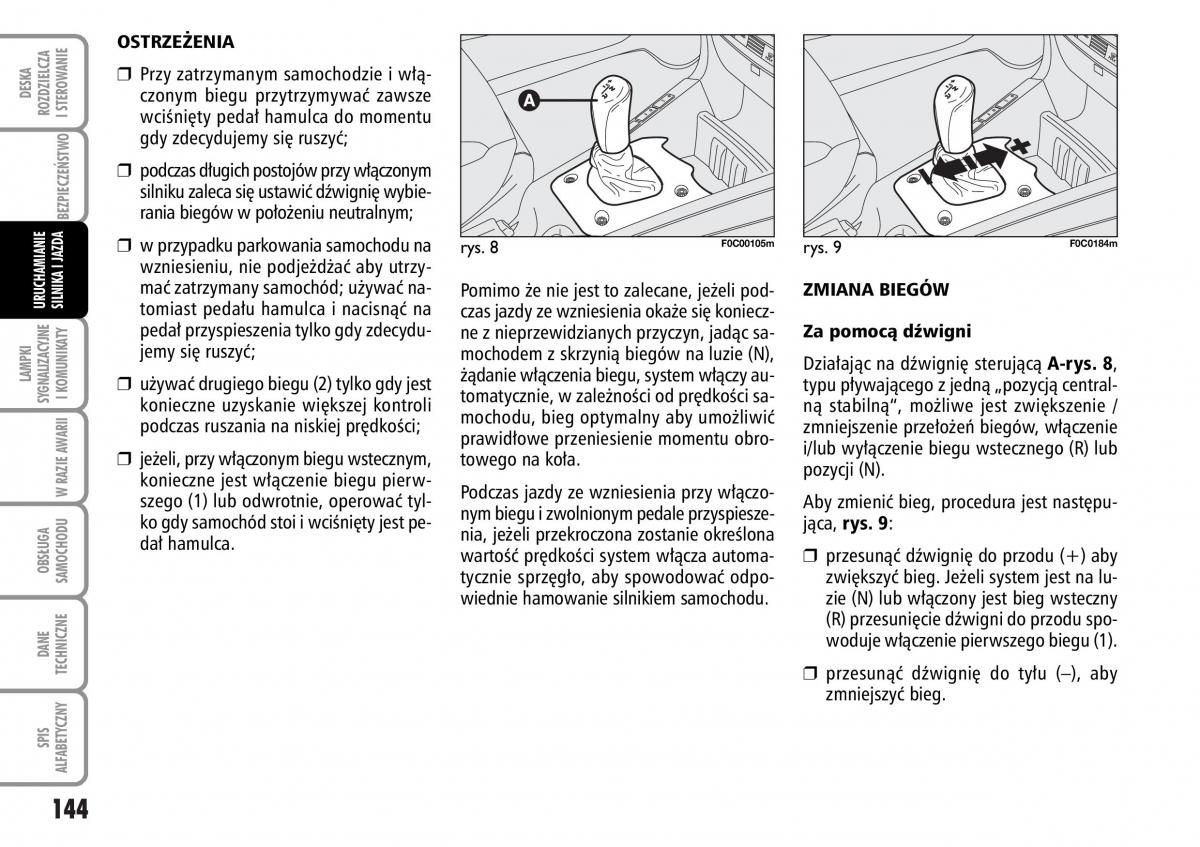 Fiat Stilo instrukcja obslugi / page 145