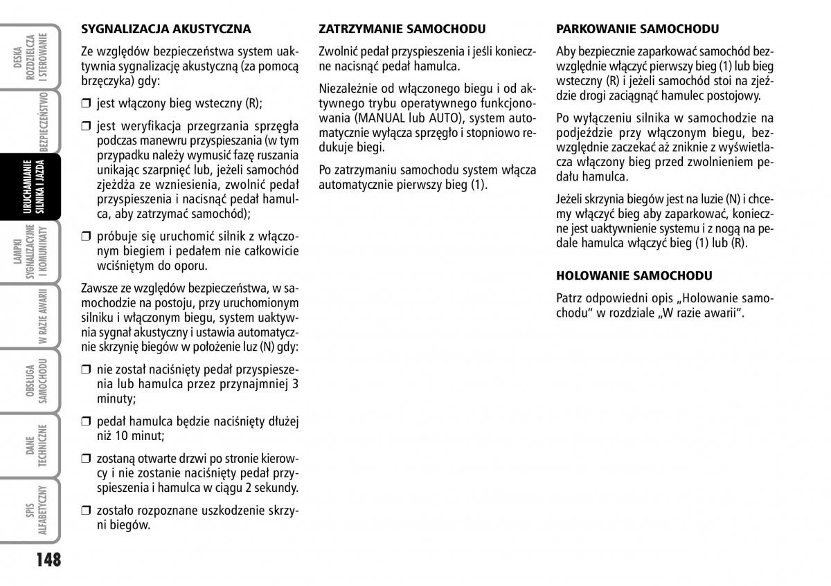 Fiat Stilo instrukcja obslugi / page 149