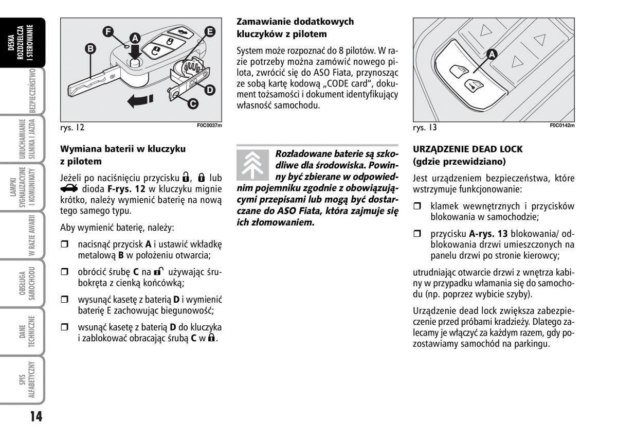 Fiat Stilo instrukcja obslugi / page 15