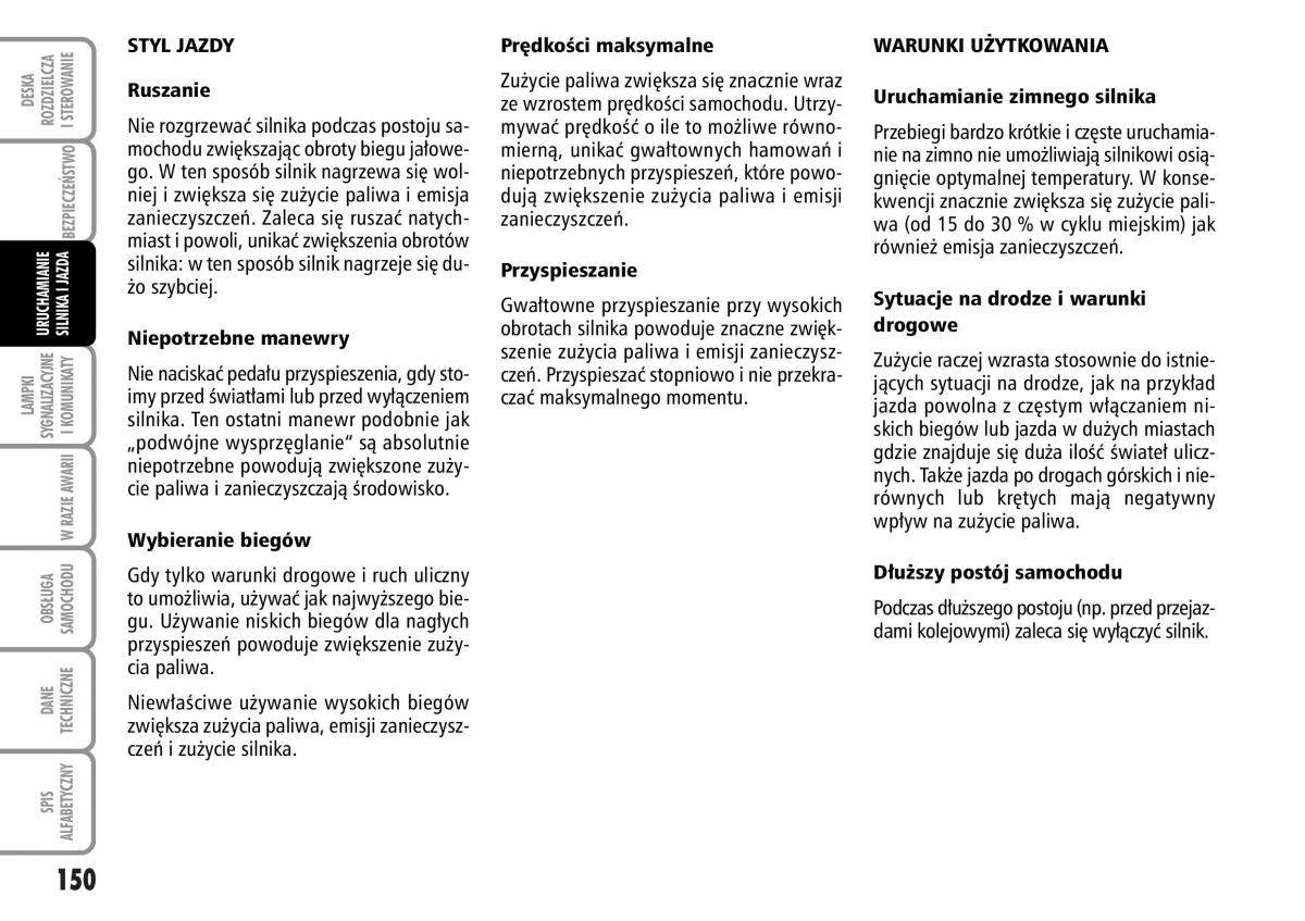 Fiat Stilo instrukcja obslugi / page 151