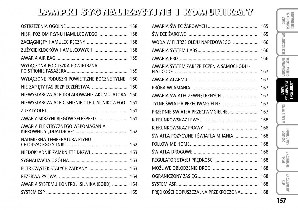 Fiat Stilo instrukcja obslugi / page 158