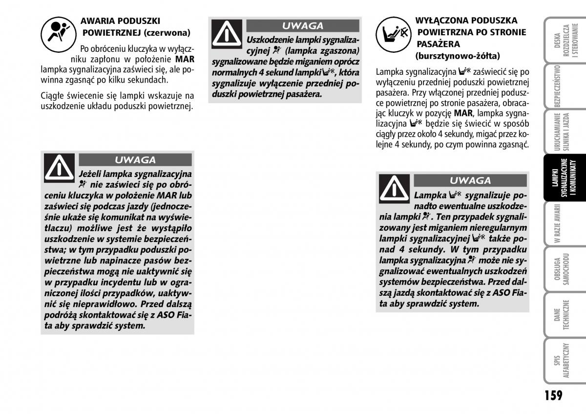 Fiat Stilo instrukcja obslugi / page 160