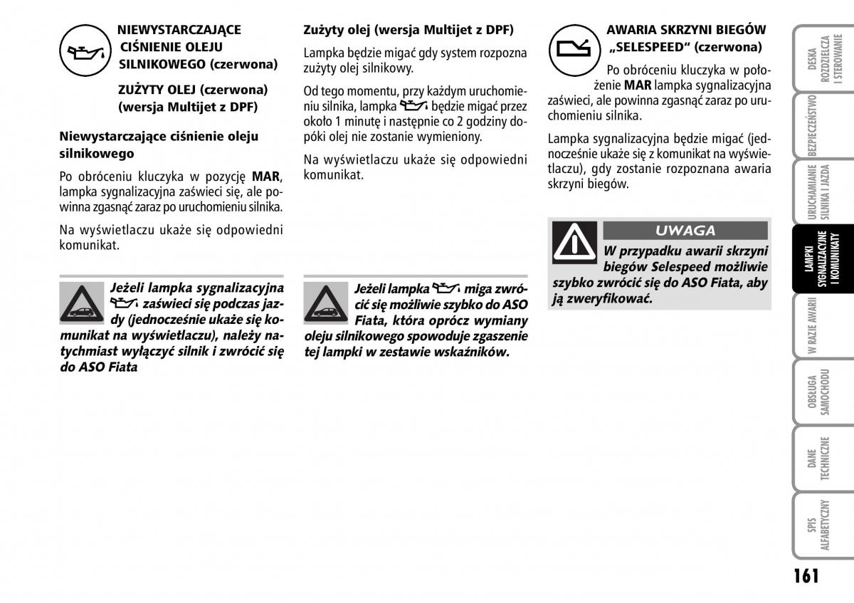 Fiat Stilo instrukcja obslugi / page 162