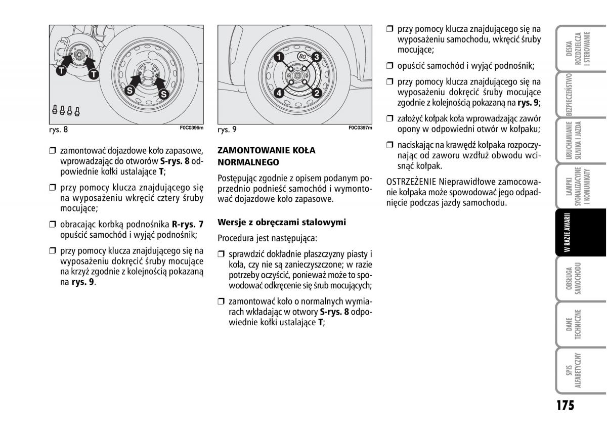 Fiat Stilo instrukcja obslugi / page 176