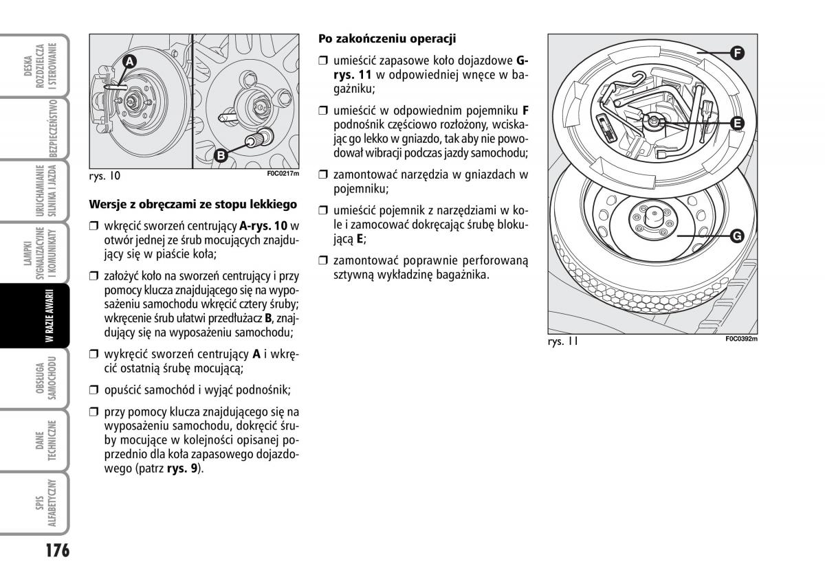 Fiat Stilo instrukcja obslugi / page 177