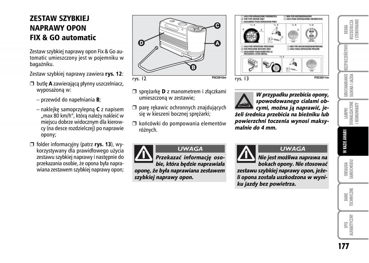 Fiat Stilo instrukcja obslugi / page 178