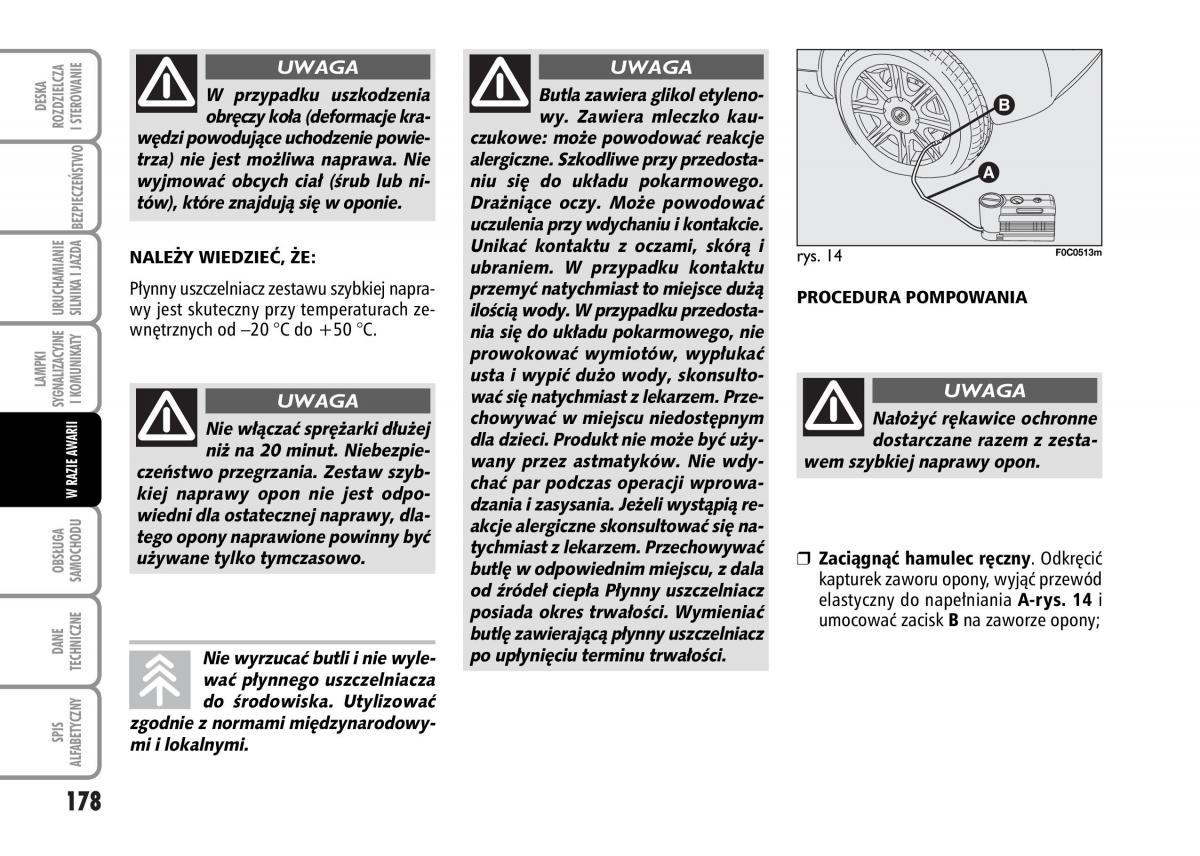 Fiat Stilo instrukcja obslugi / page 179