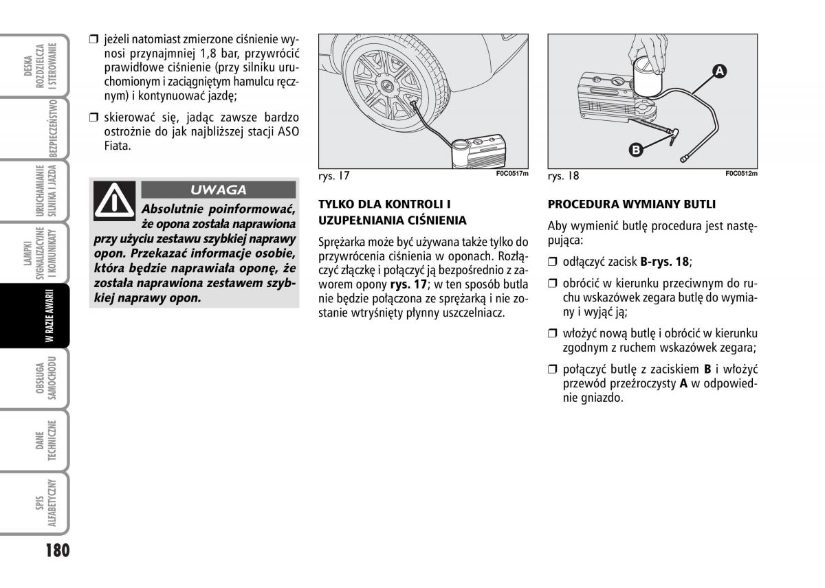 Fiat Stilo instrukcja obslugi / page 181