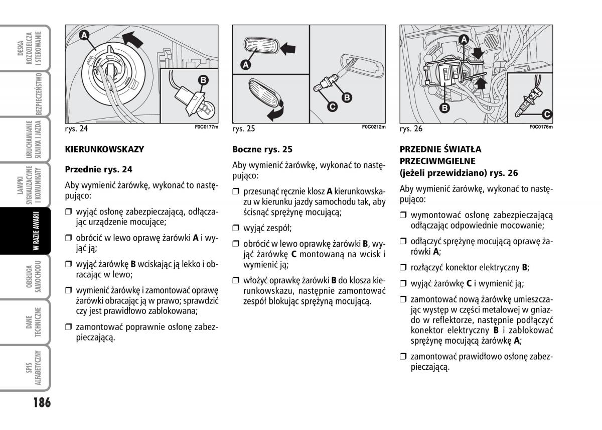 Fiat Stilo instrukcja obslugi / page 187