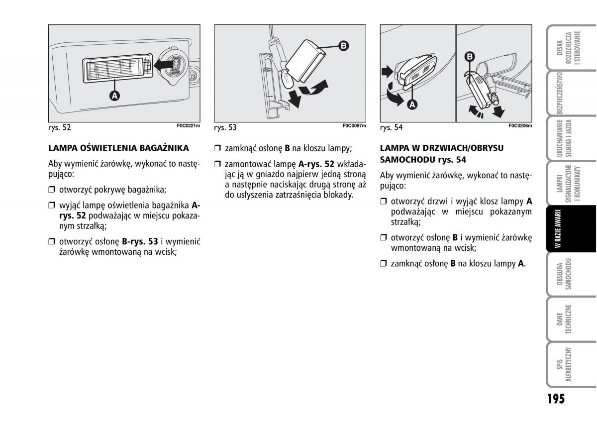 Fiat Stilo instrukcja obslugi / page 196