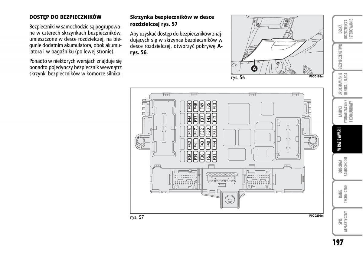 Fiat Stilo instrukcja obslugi / page 198