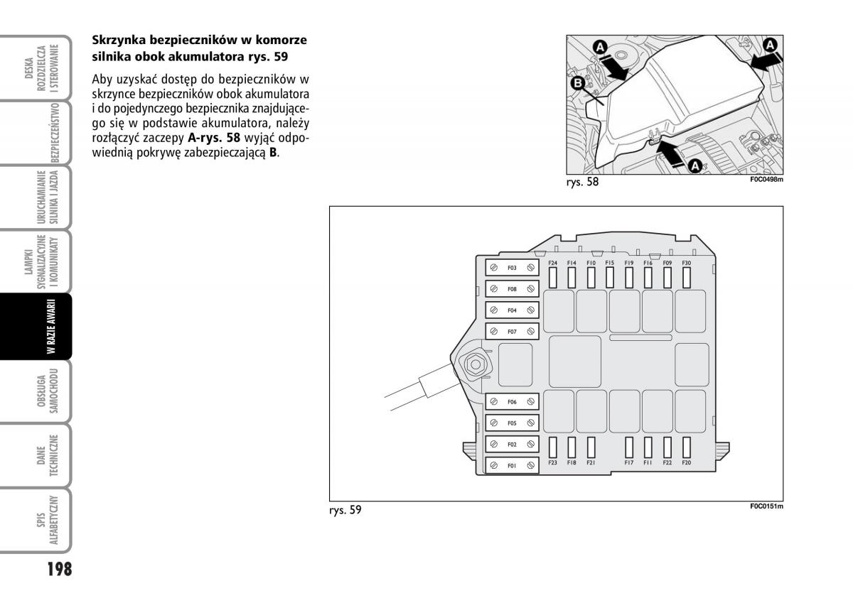 Fiat Stilo instrukcja obslugi / page 199