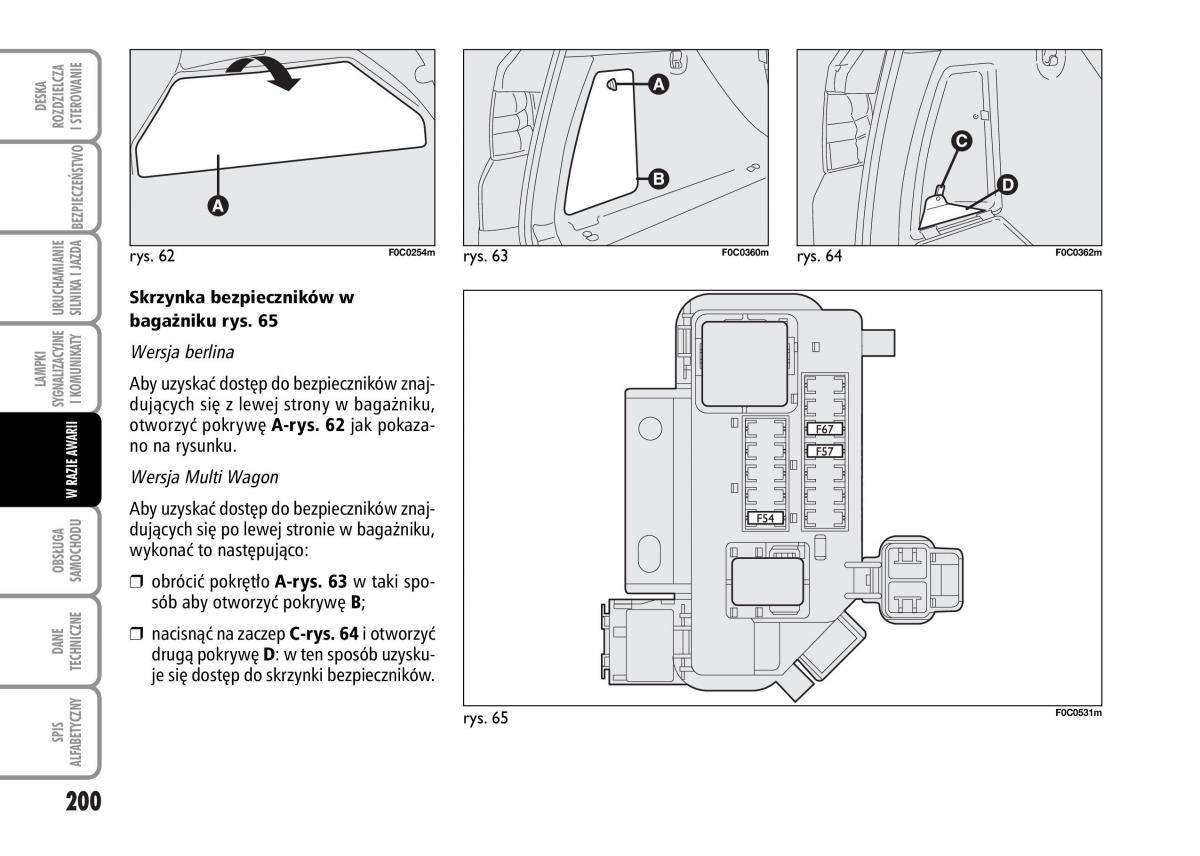 Fiat Stilo instrukcja obslugi / page 201