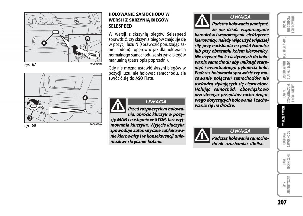 Fiat Stilo instrukcja obslugi / page 208