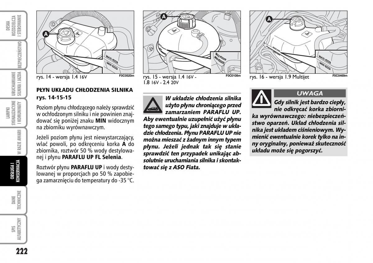 Fiat Stilo instrukcja obslugi / page 223