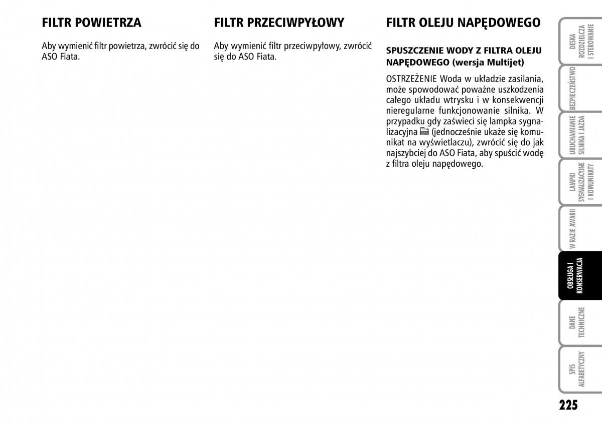 Fiat Stilo instrukcja obslugi / page 226