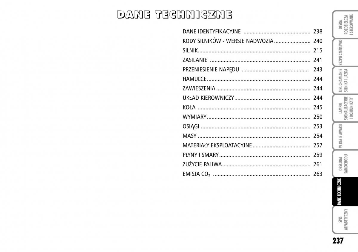 Fiat Stilo instrukcja obslugi / page 238