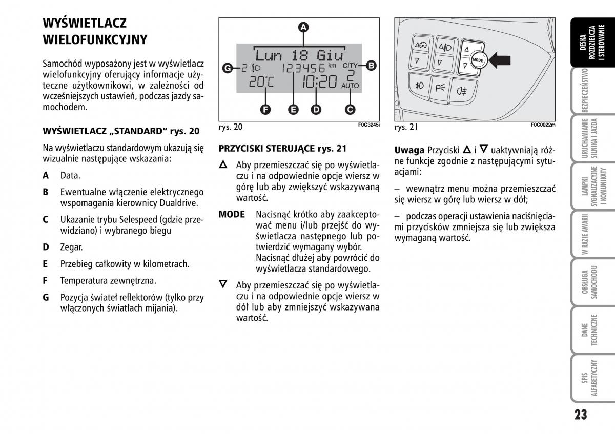 Fiat Stilo instrukcja obslugi / page 24