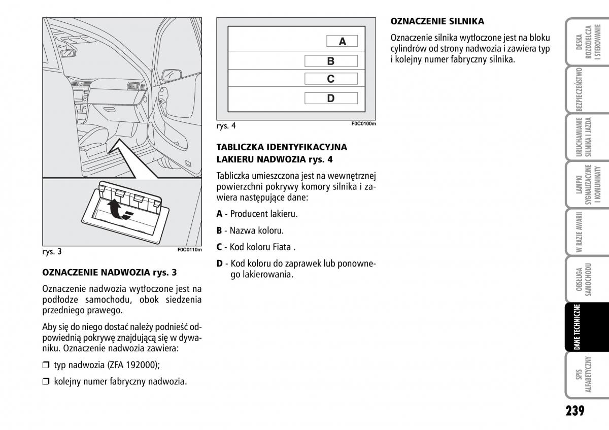 Fiat Stilo instrukcja obslugi / page 240