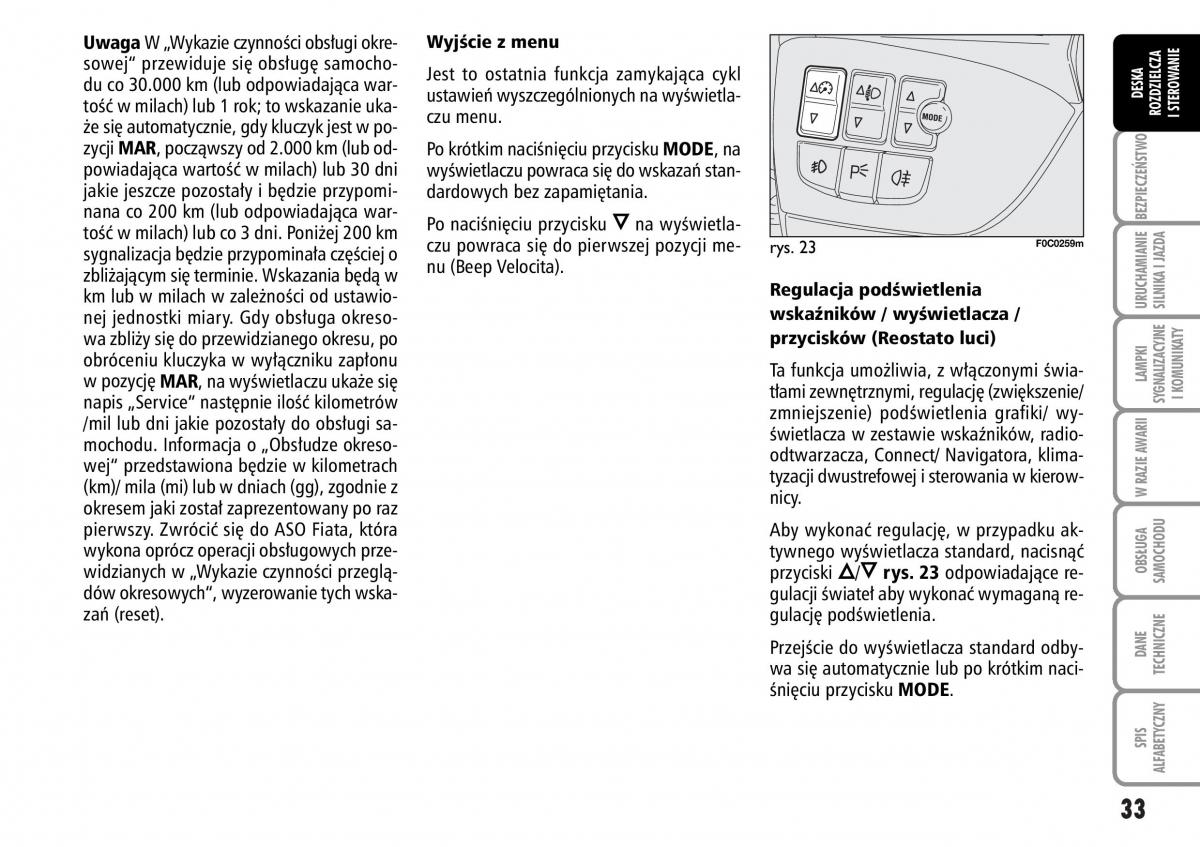 Fiat Stilo instrukcja obslugi / page 34