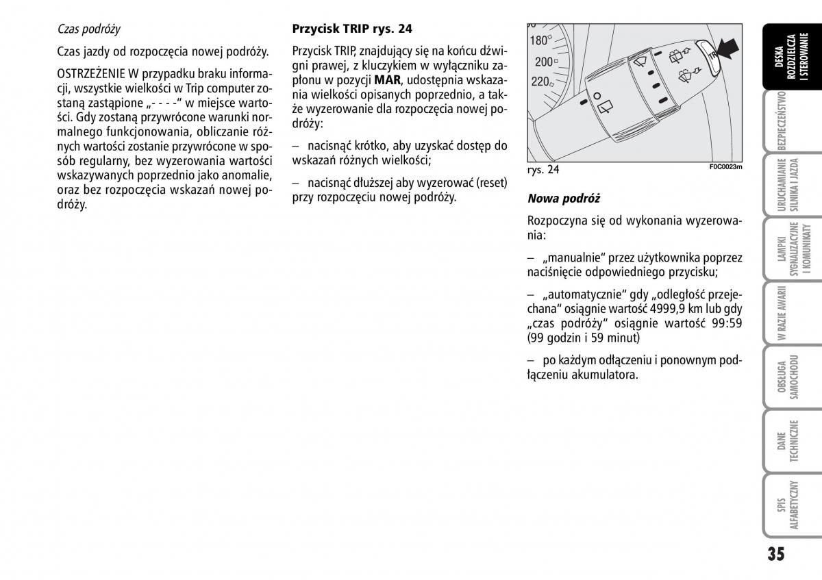 Fiat Stilo instrukcja obslugi / page 36