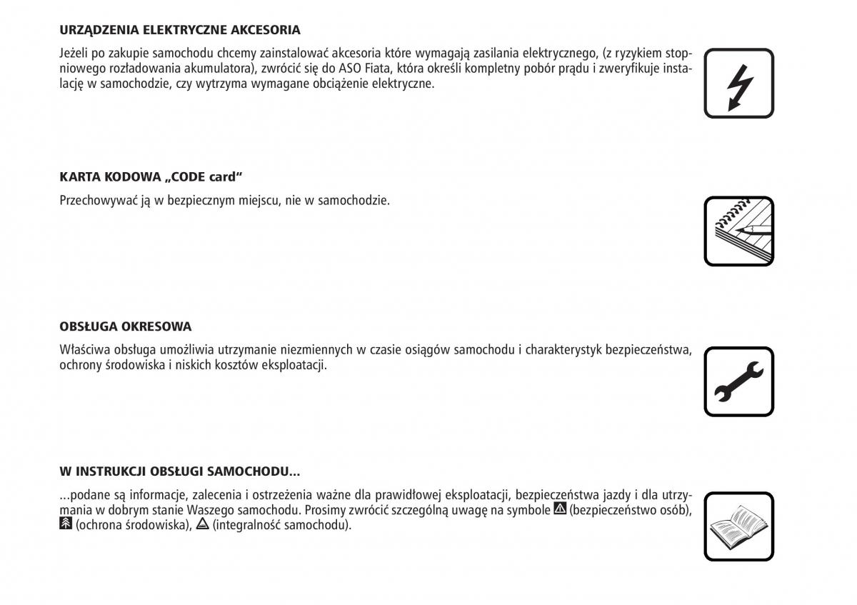 Fiat Stilo instrukcja obslugi / page 4