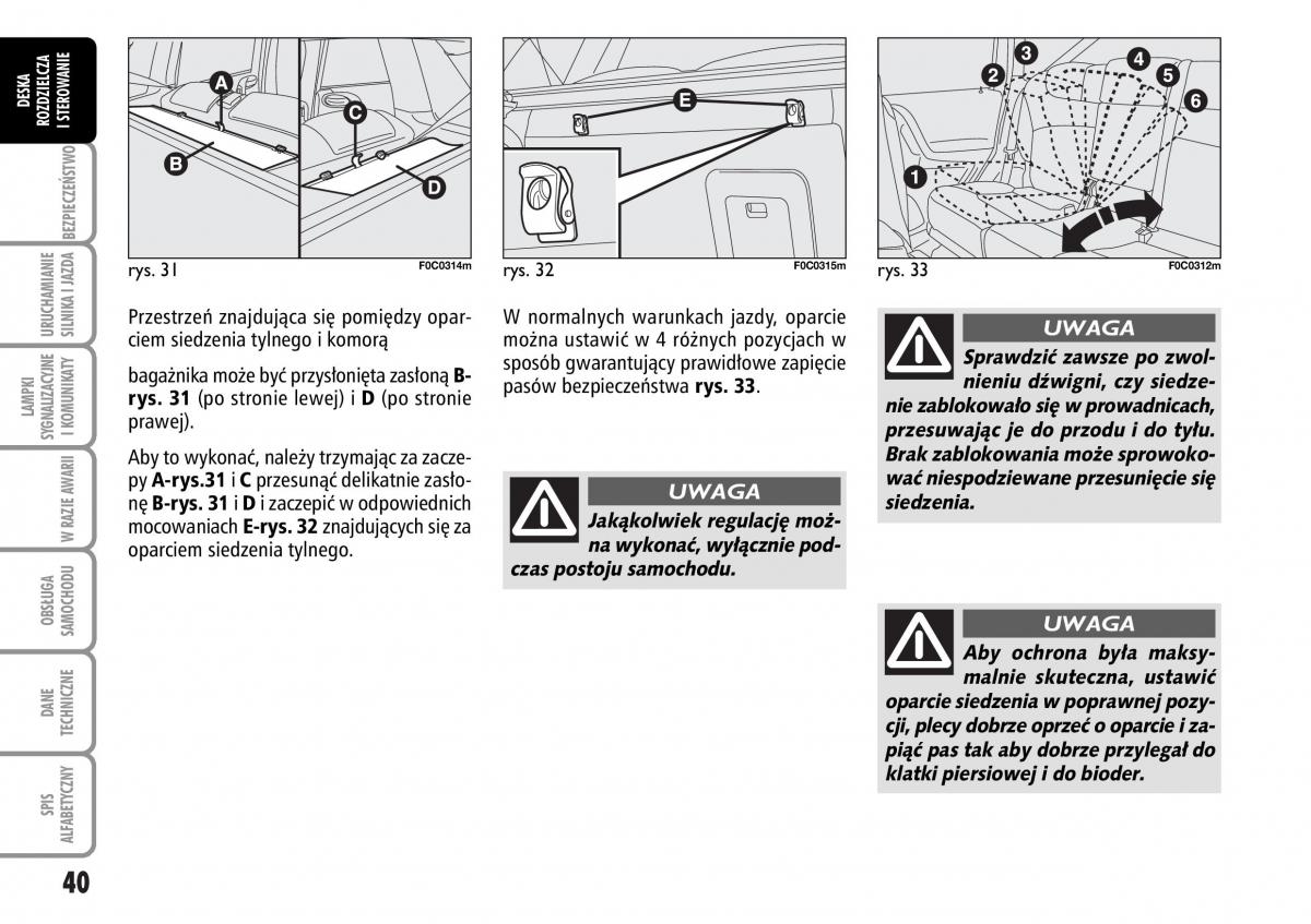 Fiat Stilo instrukcja obslugi / page 41