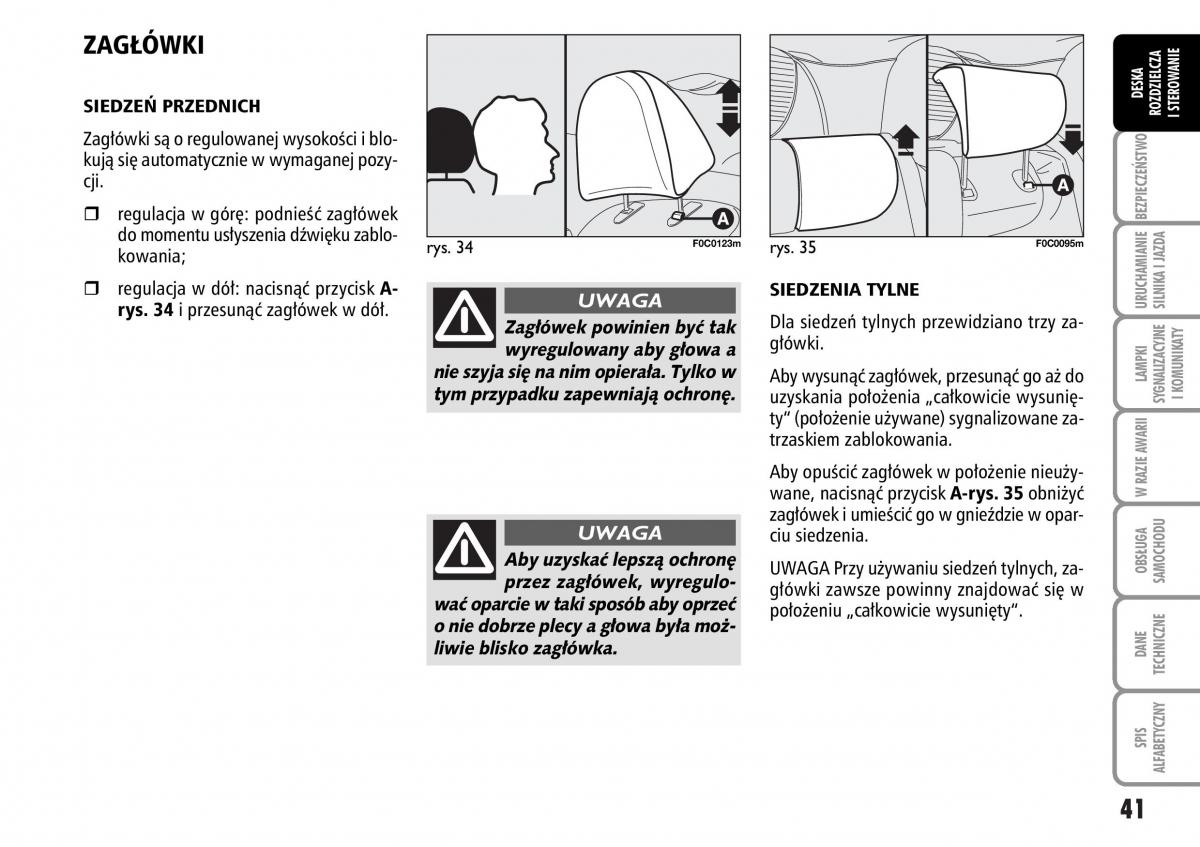 Fiat Stilo instrukcja obslugi / page 42