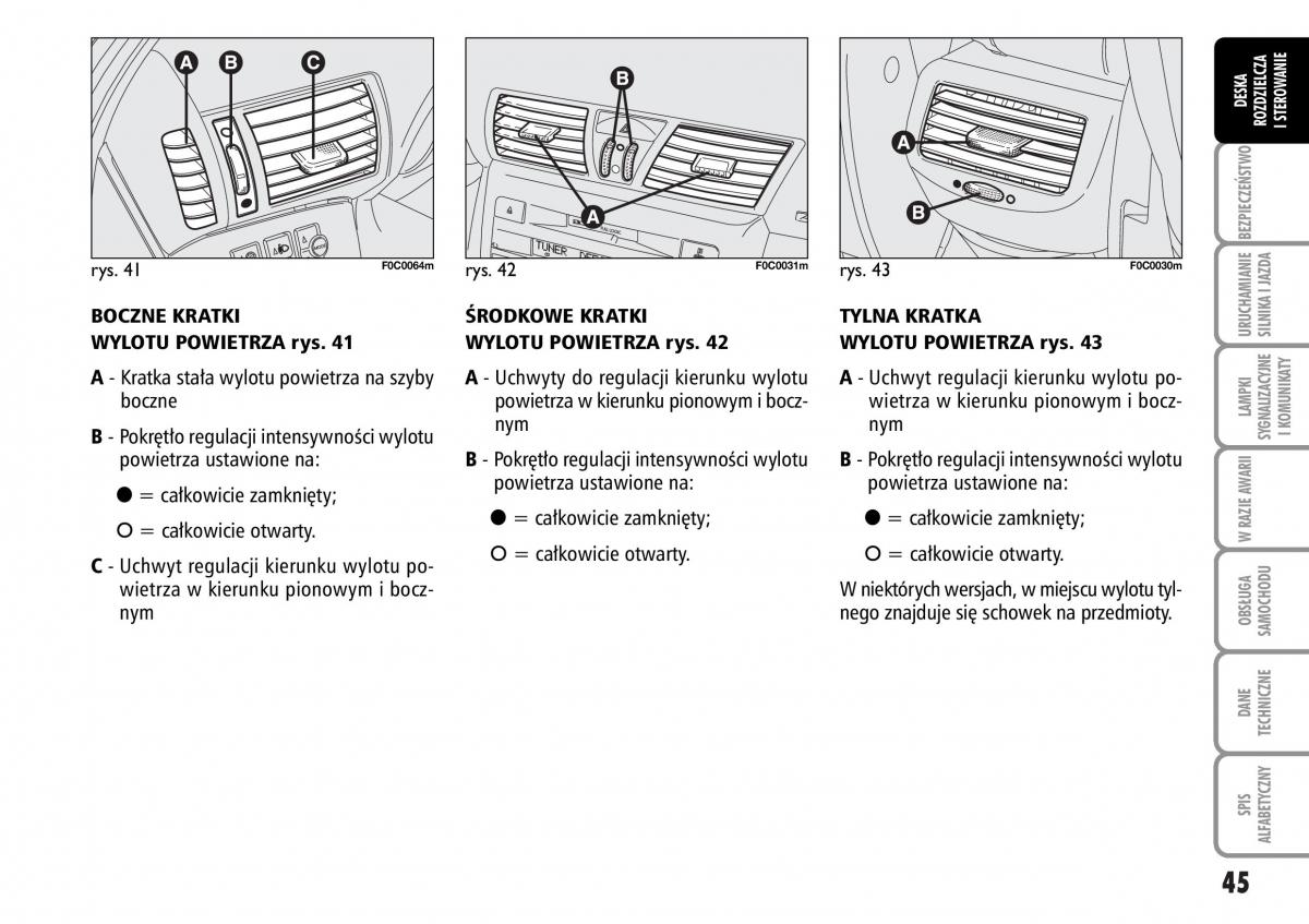 Fiat Stilo instrukcja obslugi / page 46