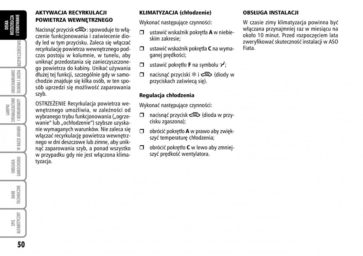 Fiat Stilo instrukcja obslugi / page 51