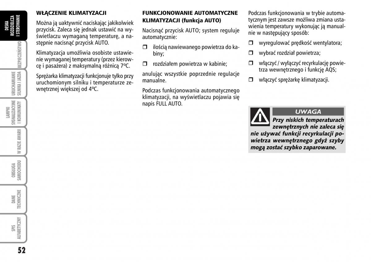 Fiat Stilo instrukcja obslugi / page 53