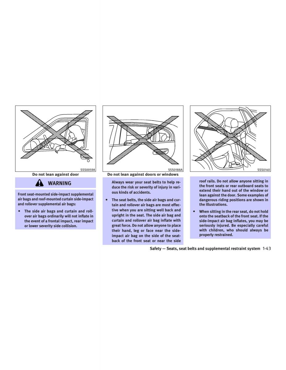 manual  Infiniti FX I owners manual / page 59