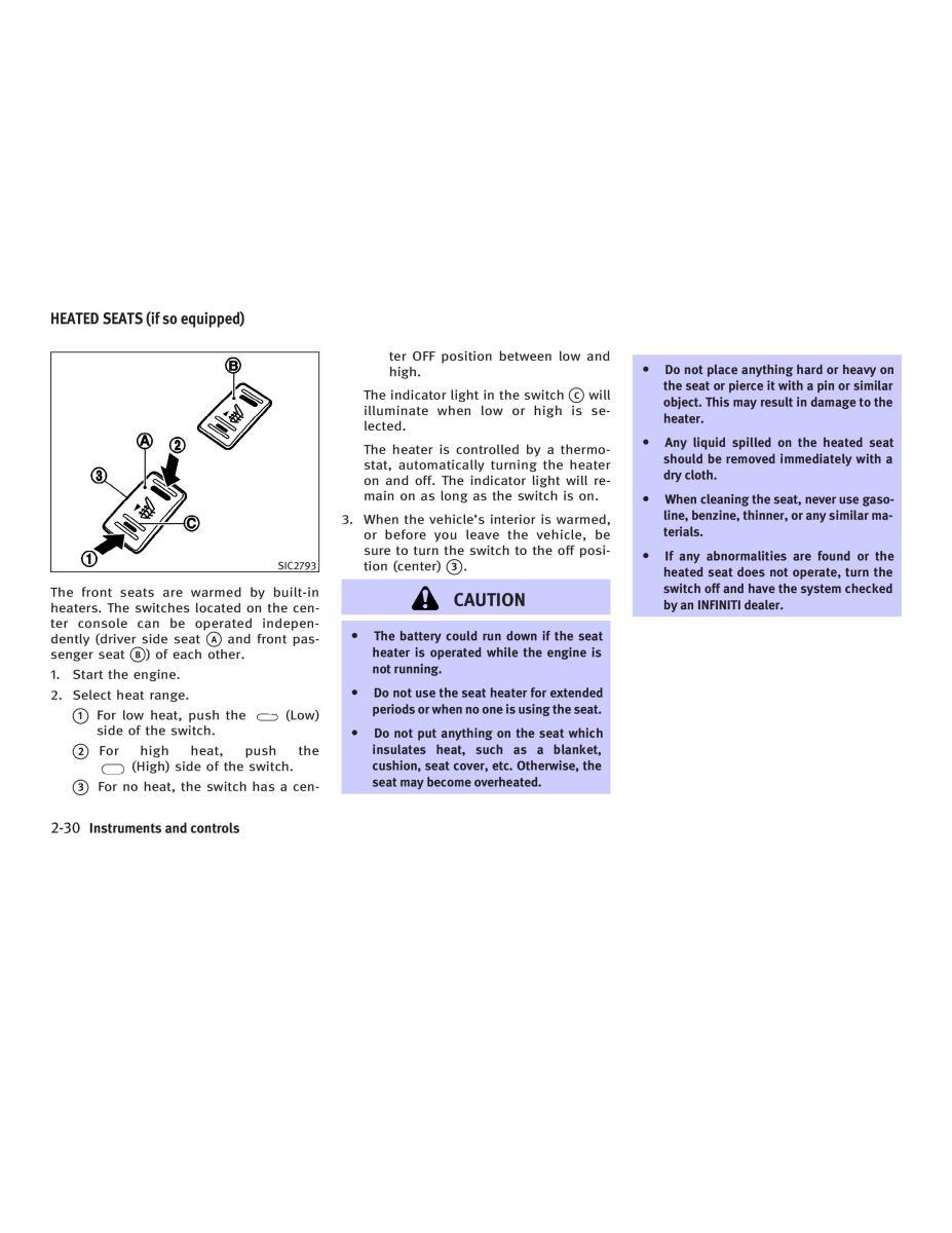 manual  Infiniti FX I owners manual / page 102