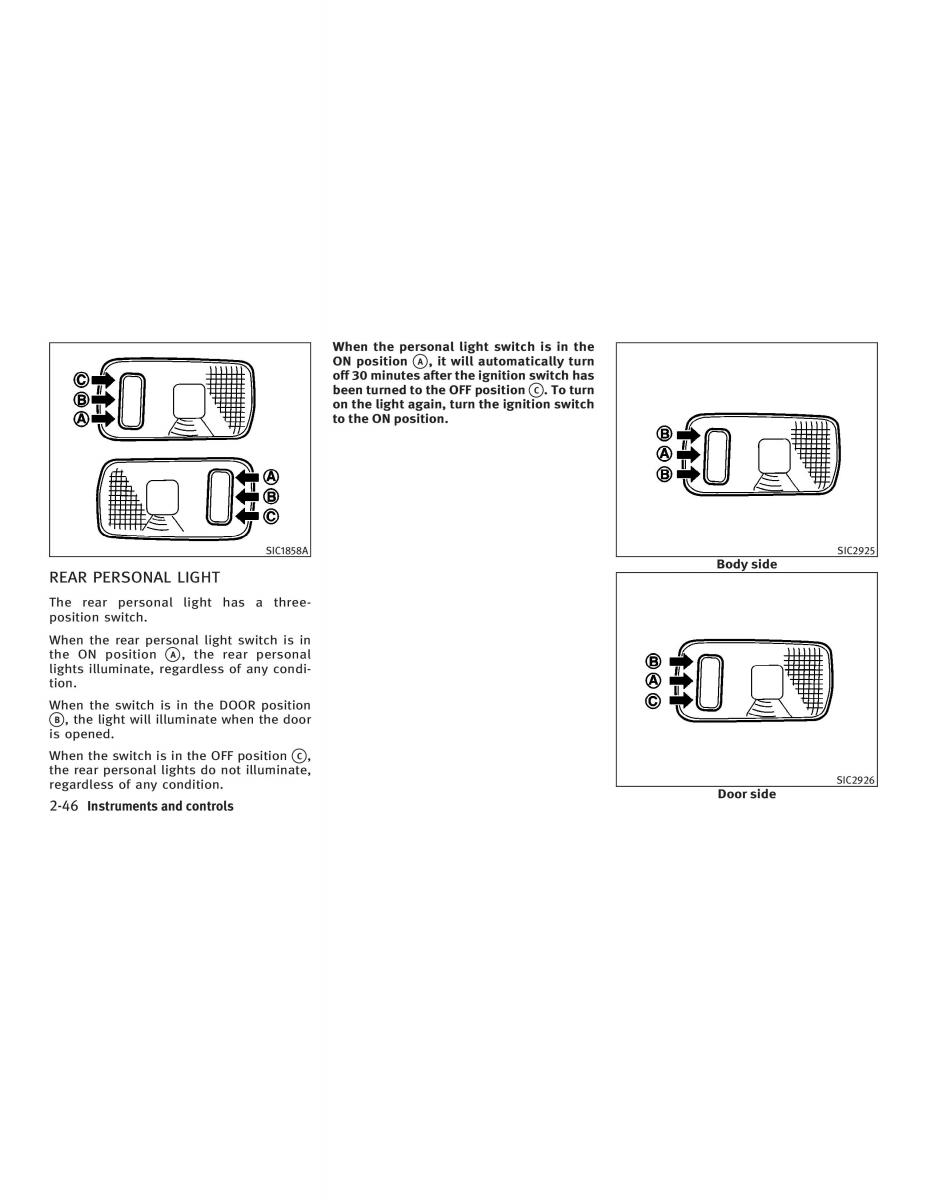 manual  Infiniti FX I owners manual / page 118