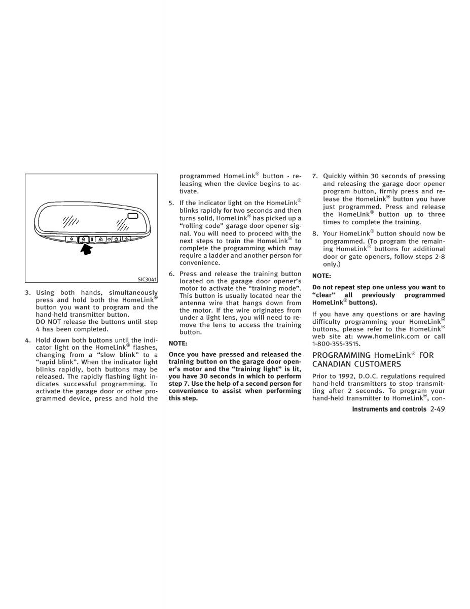 manual  Infiniti FX I owners manual / page 121