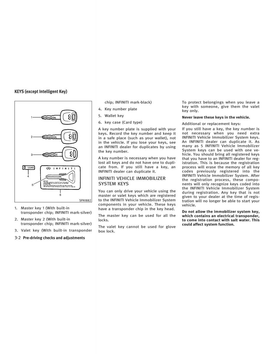 manual  Infiniti FX I owners manual / page 126