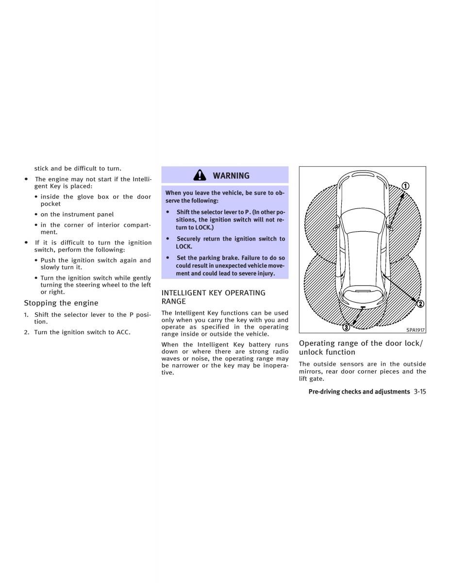 manual  Infiniti FX I owners manual / page 139