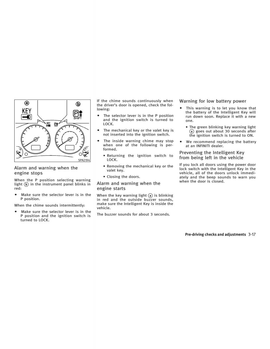 Infiniti FX I owners manual / page 141