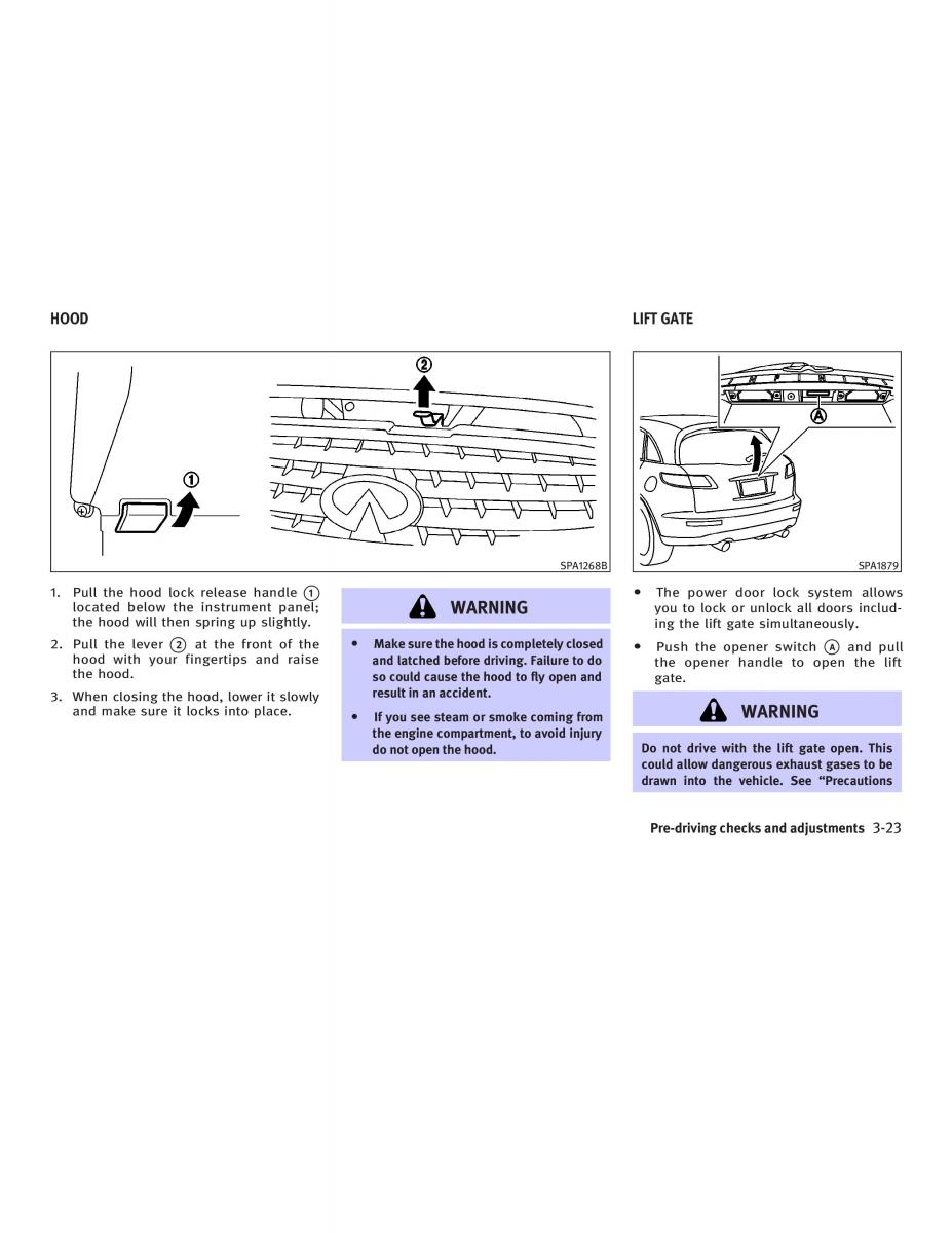 manual  Infiniti FX I owners manual / page 147