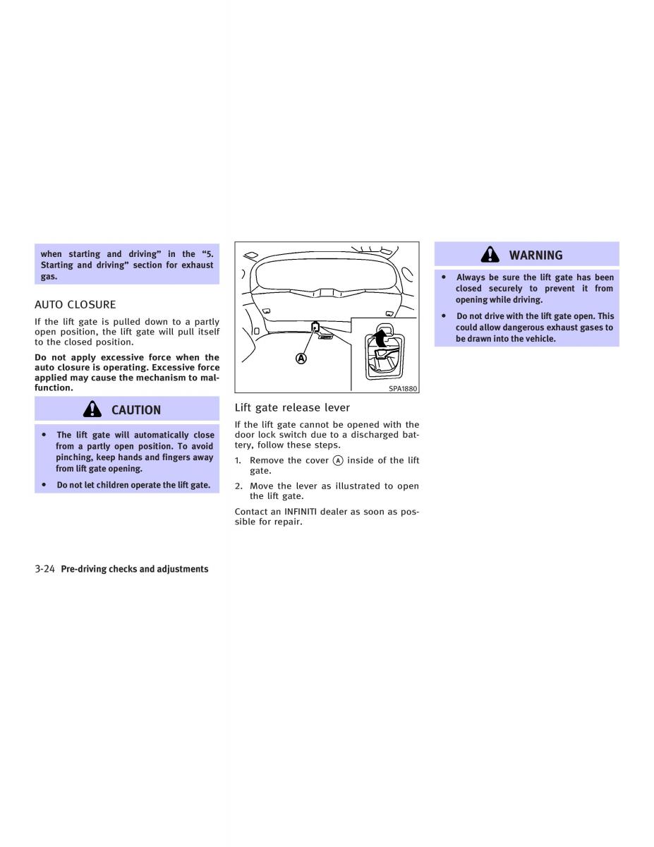 manual  Infiniti FX I owners manual / page 148