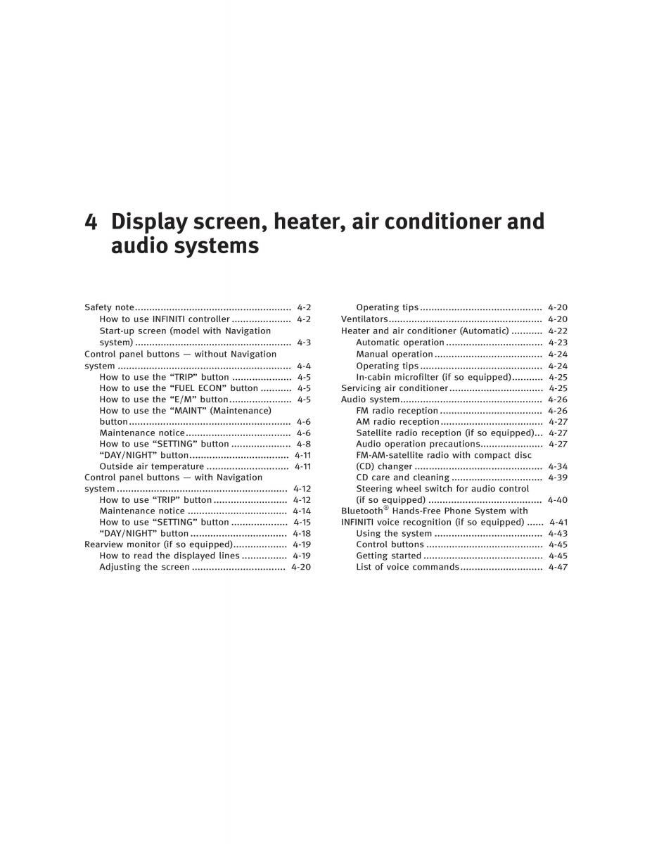 manual  Infiniti FX I owners manual / page 158