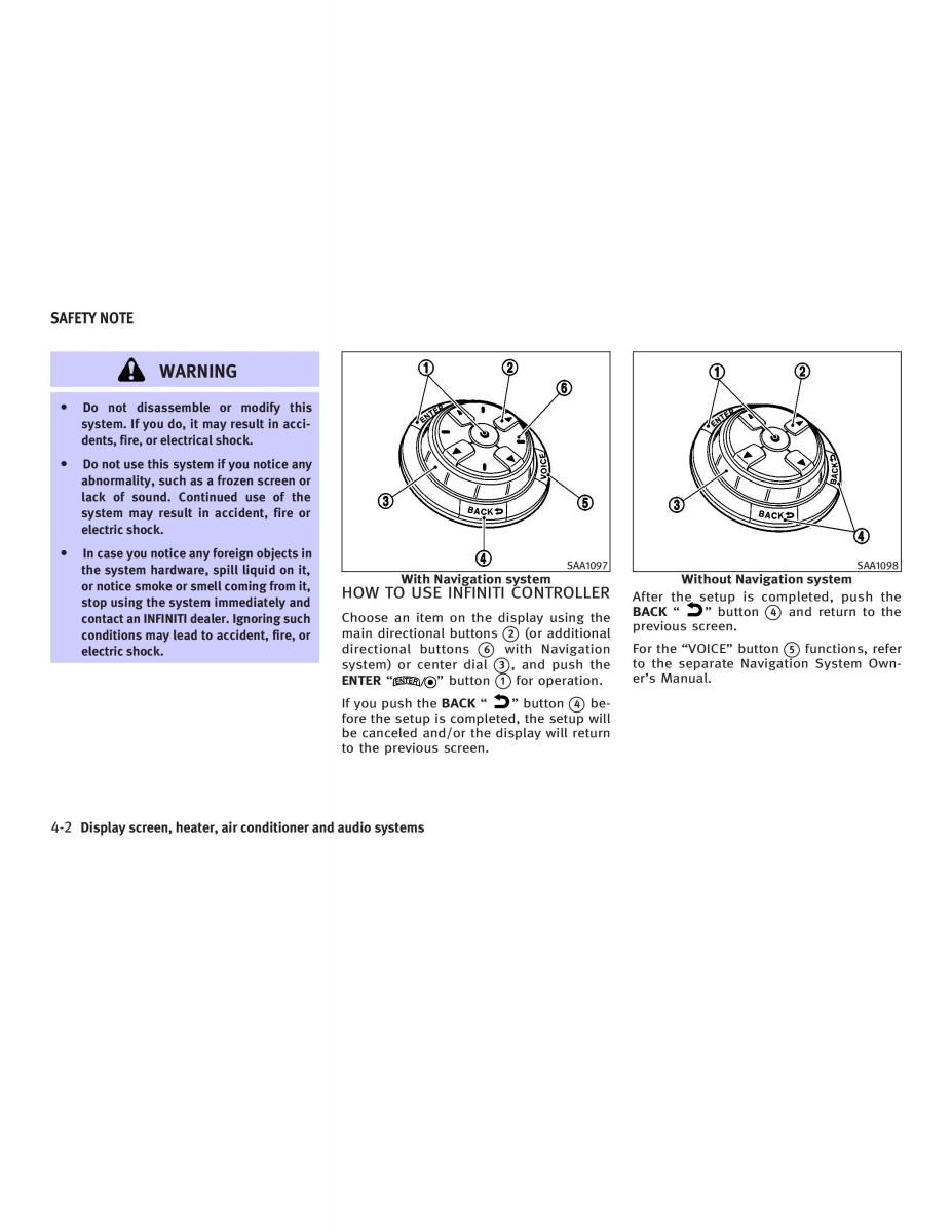 manual  Infiniti FX I owners manual / page 160