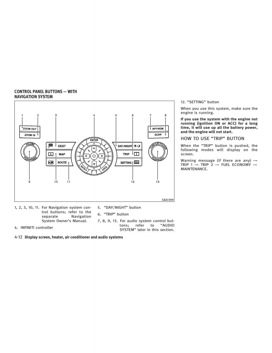 manual  Infiniti FX I owners manual / page 170