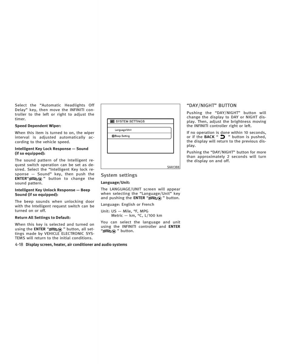 Infiniti FX I owners manual / page 176