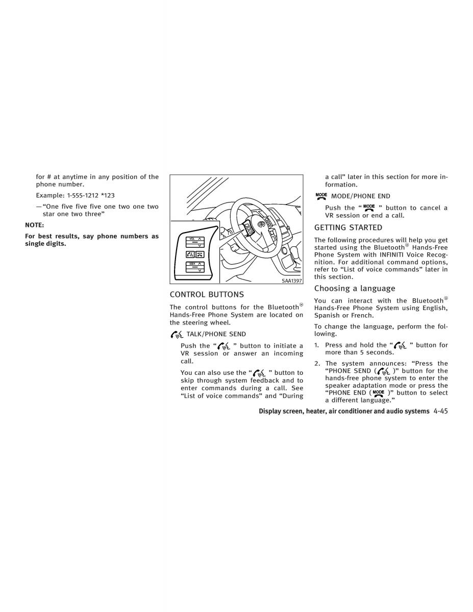 manual  Infiniti FX I owners manual / page 203