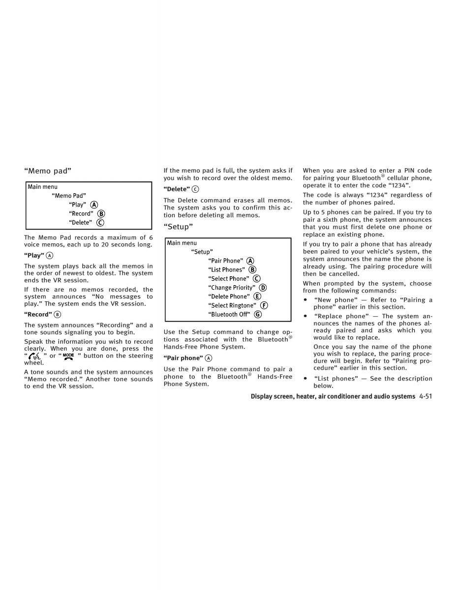 manual  Infiniti FX I owners manual / page 209