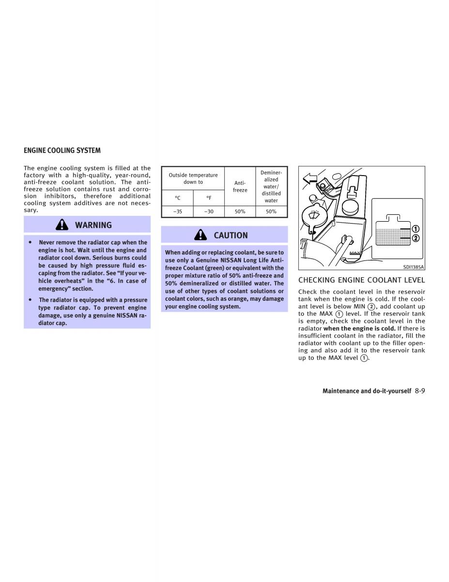 manual  Infiniti FX I owners manual / page 317