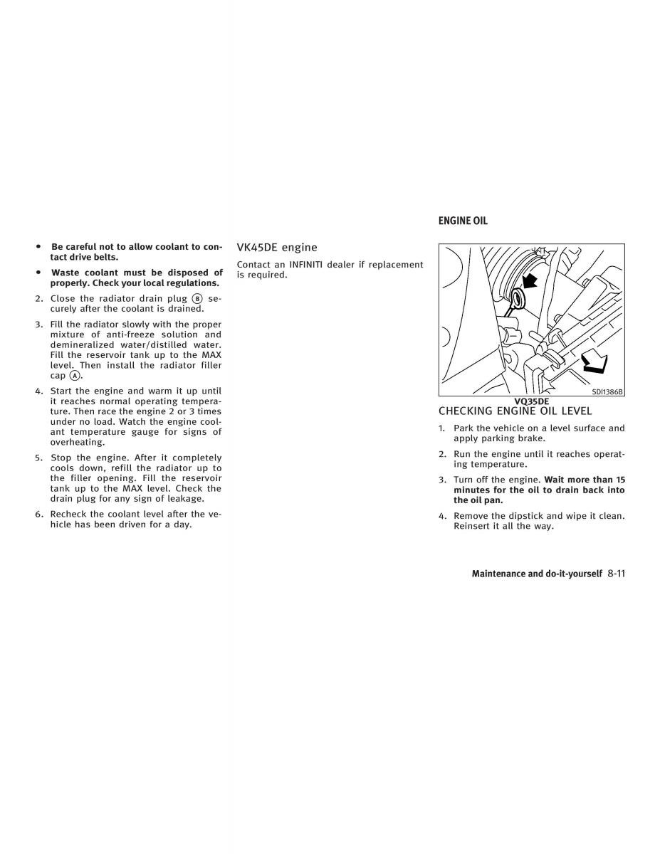 Infiniti FX I owners manual / page 319