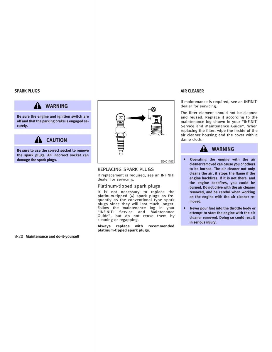 manual  Infiniti FX I owners manual / page 328