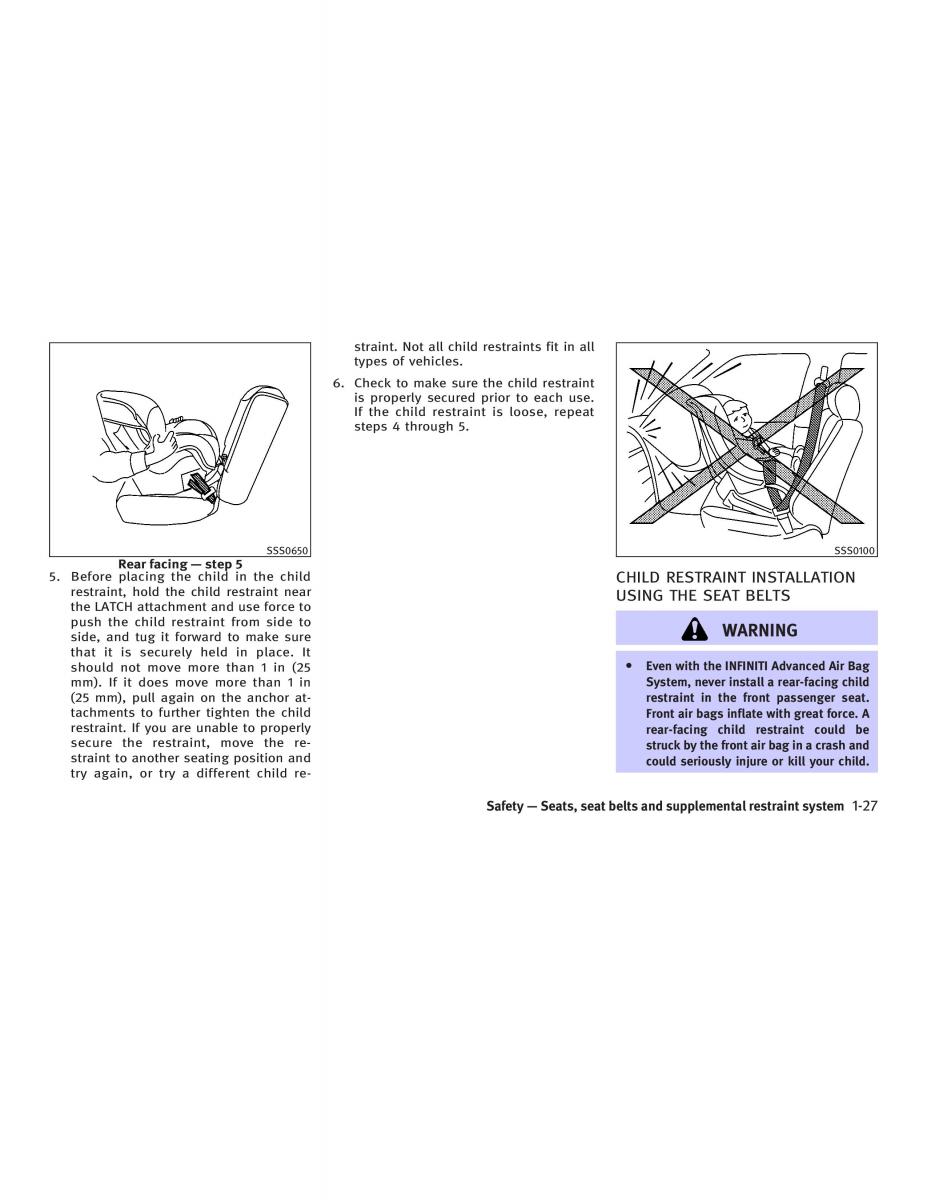 manual  Infiniti FX I owners manual / page 43